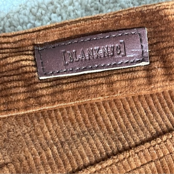 Blank NYC Madison High-Rise Crop Corduroy Pants Jeans in Clockwork Copper Sz 30 - Picture 8 of 8